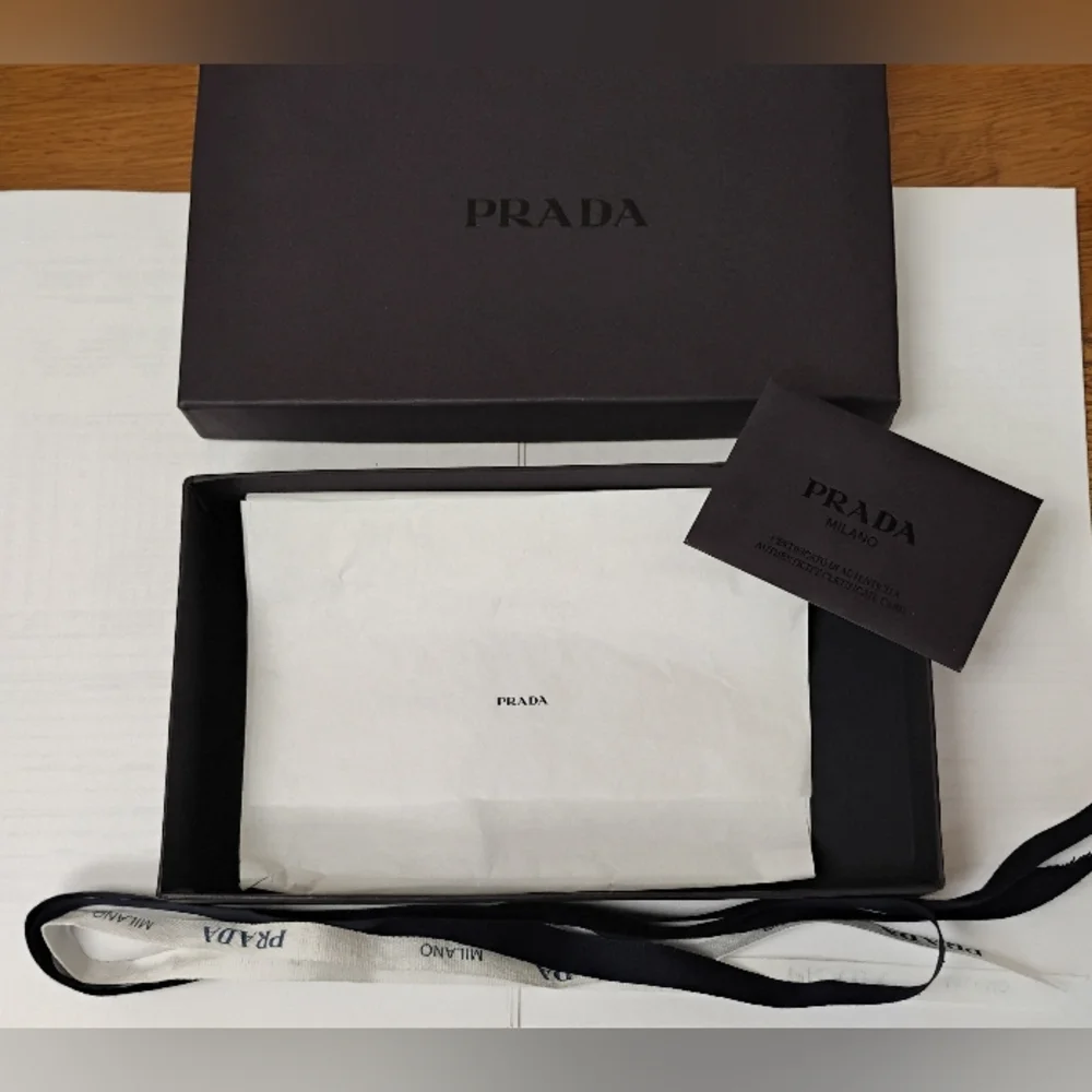 EUC Prada Long Wallet Box - Ribbons & Tissue Paper - Picture 3 of 4